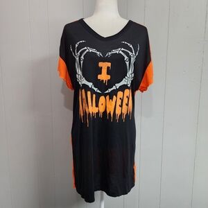Celebrate Halloween I 💜 Halloween Sleepwear Dress Y2K Oversized Size M